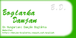boglarka damjan business card